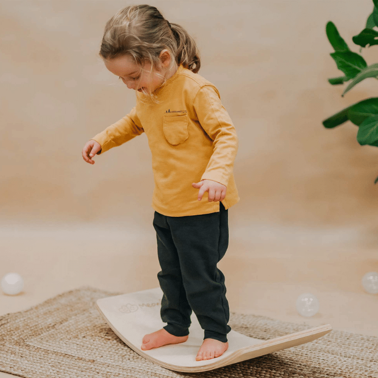 Planche D'Équilibre Enfant Wobble Balance Board - Planche à Bascule Montessori Intérieur Extérieur